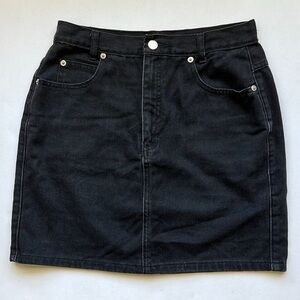 Vintage Palmettos Black Denim Skirt